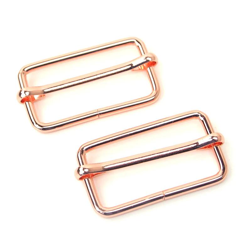 Sallie Tomato 1 1/2" Slider Buckles - Set of Two Rose Gold