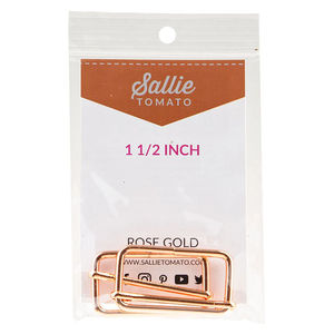 Sallie Tomato 1 1/2" Slider Buckles - Set of Two Rose Gold