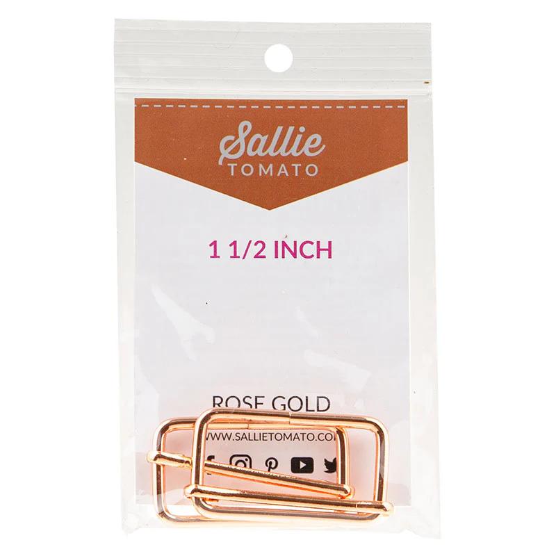 Sallie Tomato 1 1/2" Slider Buckles - Set of Two Rose Gold