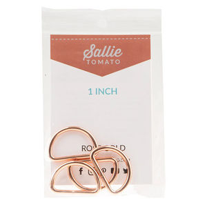 Sallie Tomato 1" D-Rings - Set of Four Rose Gold