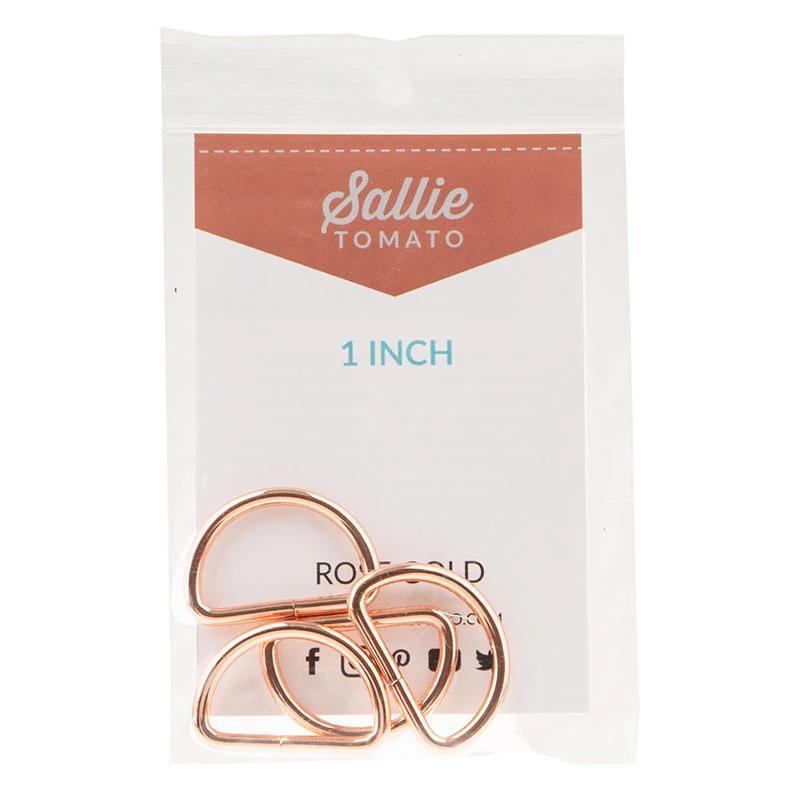 Sallie Tomato 1" D-Rings - Set of Four Rose Gold