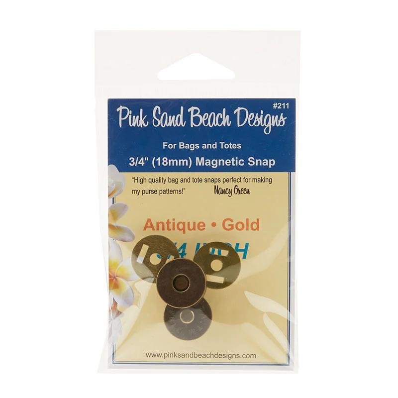 Magnetic Purse Snap - Antique Gold 3/4"