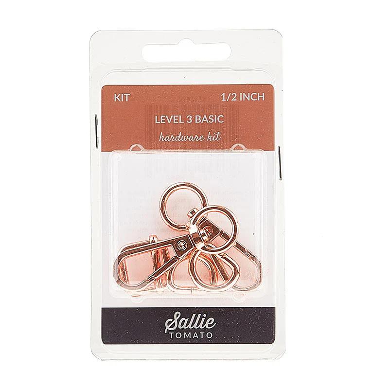 Sallie Tomato Level 3 Basic Hardware Kit - 1/2" Rose Gold