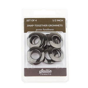 Sallie Tomato Double Faced Snap Together 1/2" Grommets - Gunmetal
