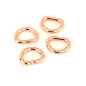 Sallie Tomato 1/2" D-Rings - Set of Four Rose Gold