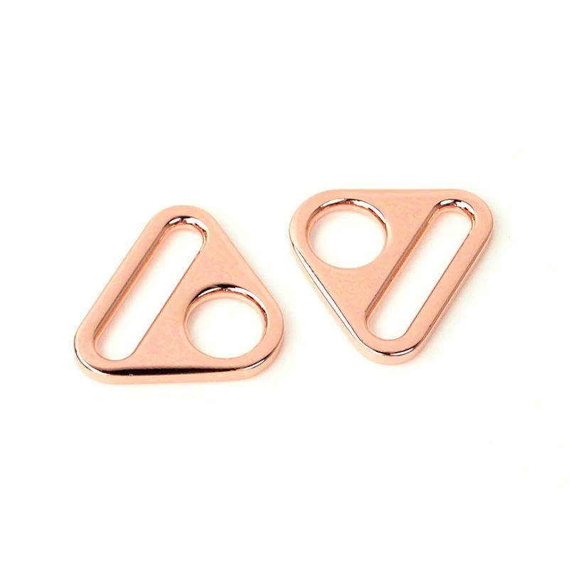 Sallie Tomato 1" Triangle Rings - Set of Two Rose Gold