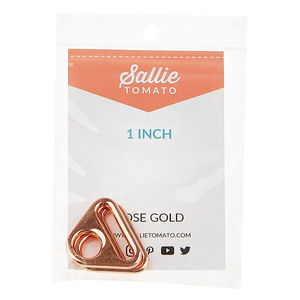 Sallie Tomato 1" Triangle Rings - Set of Two Rose Gold