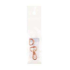 Swivel Hook & D-Ring Set - Rose Gold