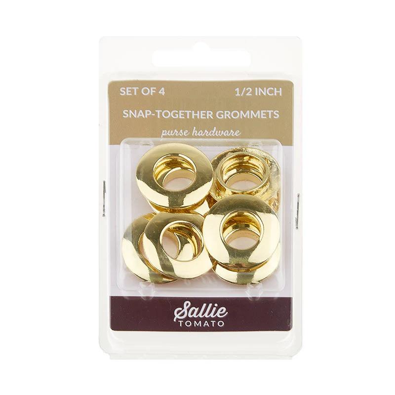 Sallie Tomato Double Faced Snap Together 1/2" Grommets - Gold