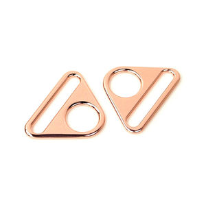 Sallie Tomato 1 1/2" Triangle Rings - Set of Two Rose Gold
