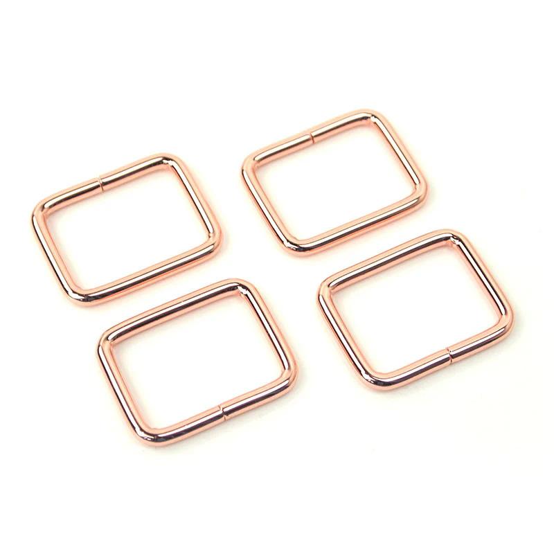 Sallie Tomato 1" Rectangle Rings - Set of Four Rose Gold