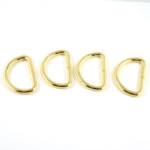 Emmaline 1" D-Rings - Set of Four Gold