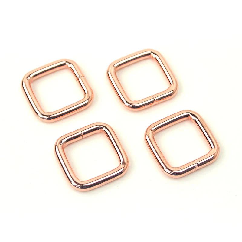 Sallie Tomato 1/2" Rectangle Rings - Set of Four Rose Gold