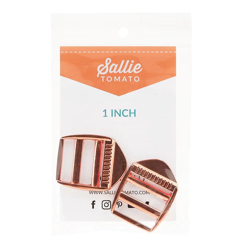 Sallie Tomato Ladder Lock Slider Buckles - 1" Rose Gold