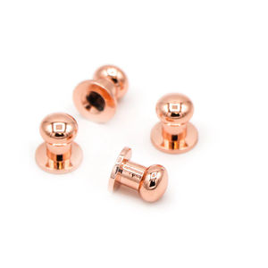Sallie Tomato Short Stud Buttons - Set of Four Rose Gold