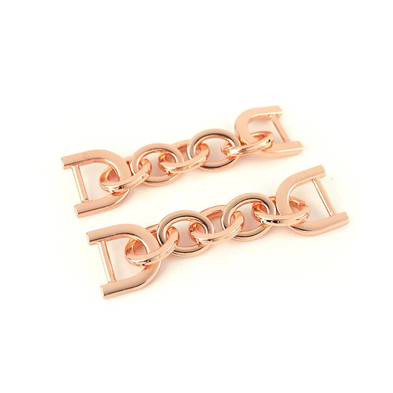 Sallie Tomato Chain Strap Connectors - Set of Two Rose Gold