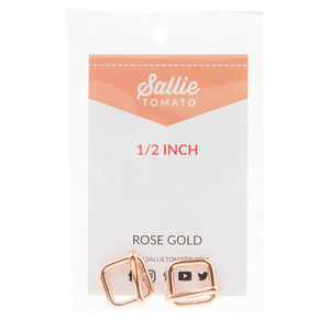 Sallie Tomato 1/2" Slider Buckles - Set of Two Rose Gold