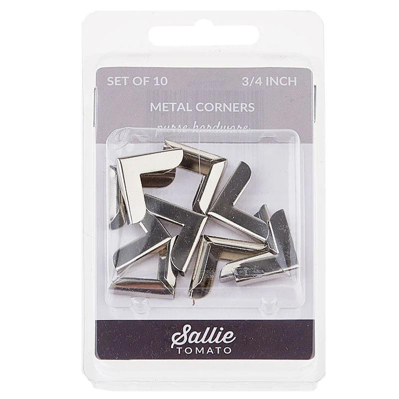 Sallie Tomato 3/4" Metal Corners Package of 10 - Nickel