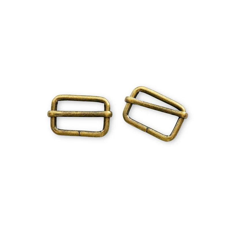 Emmaline 1" Wire Formed Strap Sliders - Set of Two Antique Brass