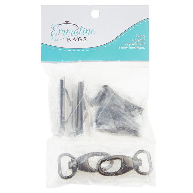 The Flora Wristlet Bag Hardware Kit - Gunmetal