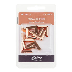 Sallie Tomato 3/4" Metal Corners Package of 10 - Rose Gold