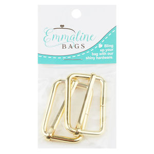 Emmaline 1-1/2" Wire Formed Strap Sliders - Set of Two Gold