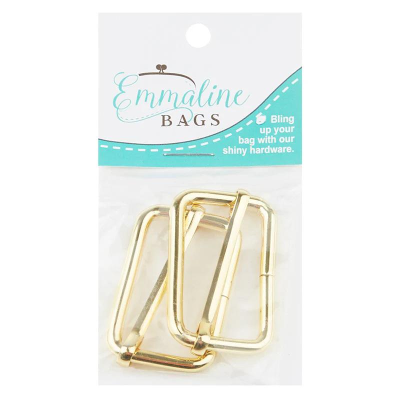 Emmaline 1-1/2" Wire Formed Strap Sliders - Set of Two Gold