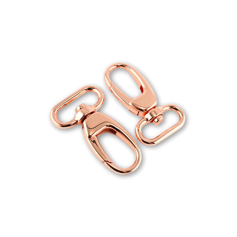 Emmaline 1" Designer Profile Swivel Snap Hooks - Set of Two Copper