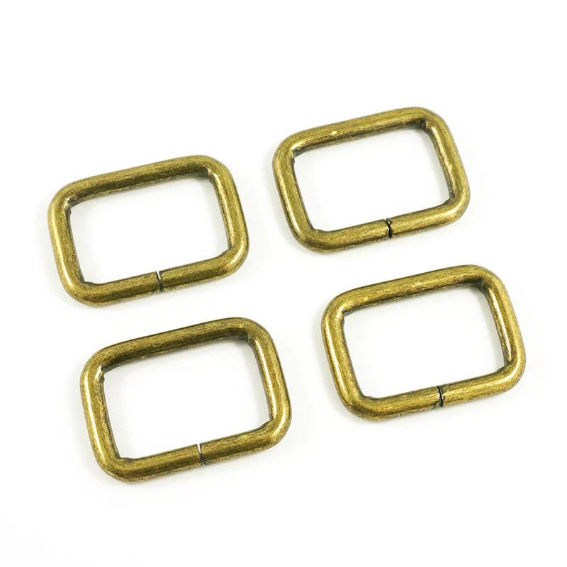 Emmaline 1" Rectangular Rings - Set of Four Antique Brass
