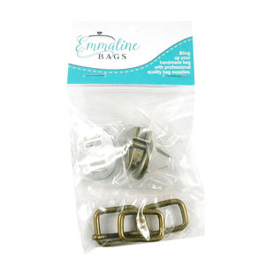 Mountain Saddle Bag Hardware Kit - Antique Brass