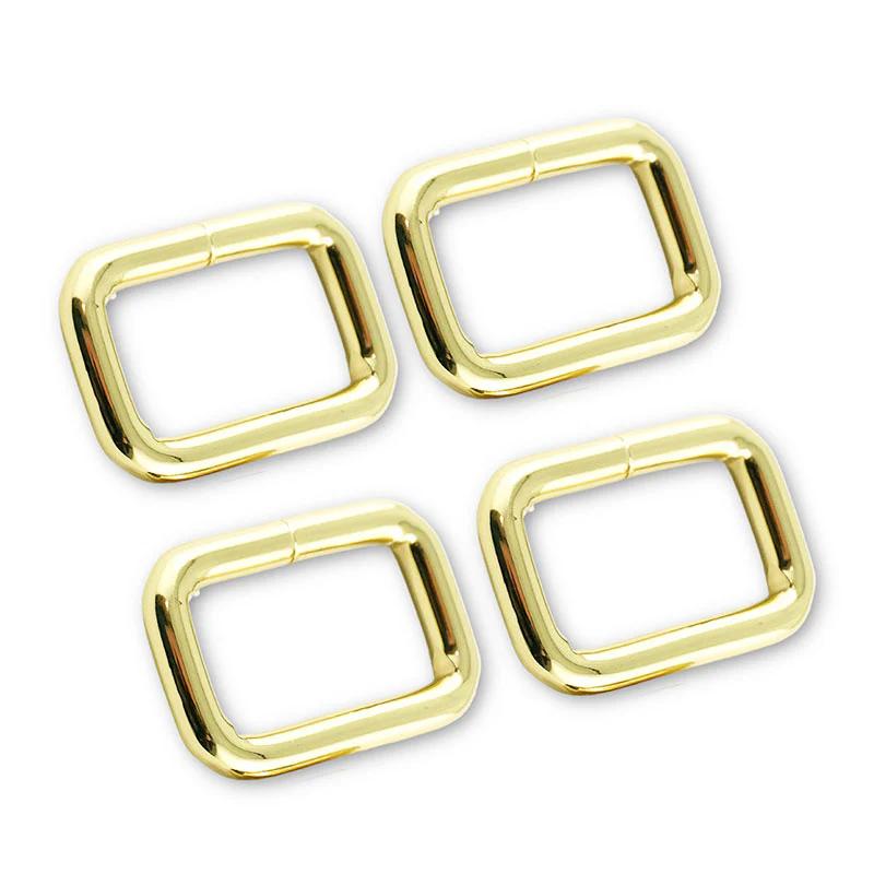 Emmaline 1" Rectangular Rings - Set of Four Gold