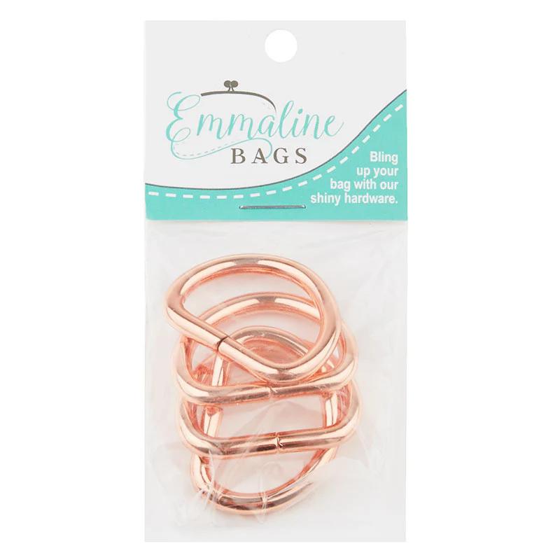 Emmaline 1" D-Rings - Set of Four Copper