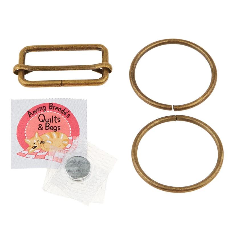Me & My Baby Diaper Bag Hardware Kit - Brass