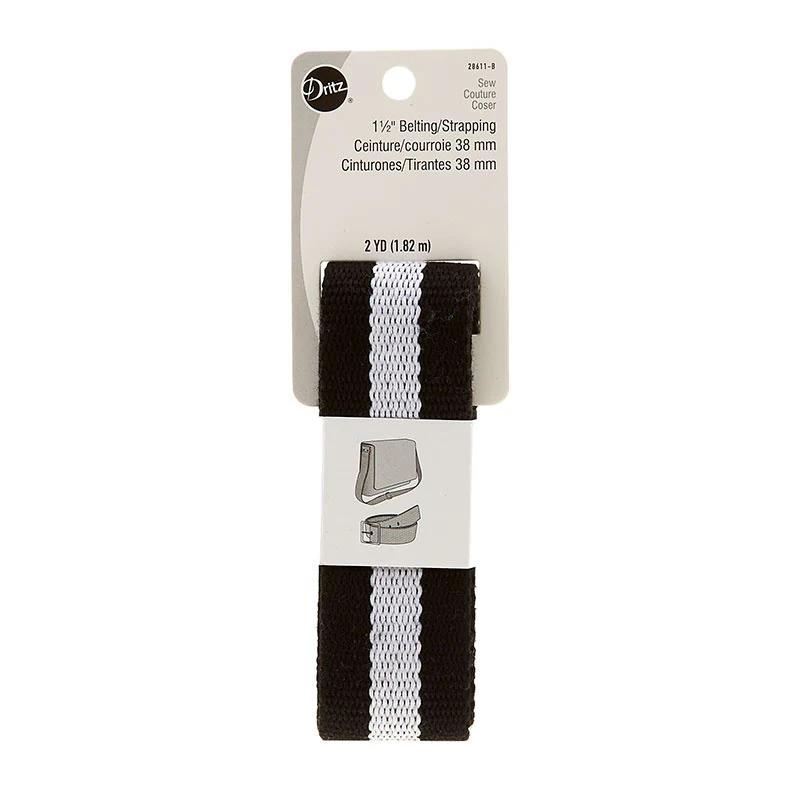 1-1/2" Polypro Purse Strapping - Black & White