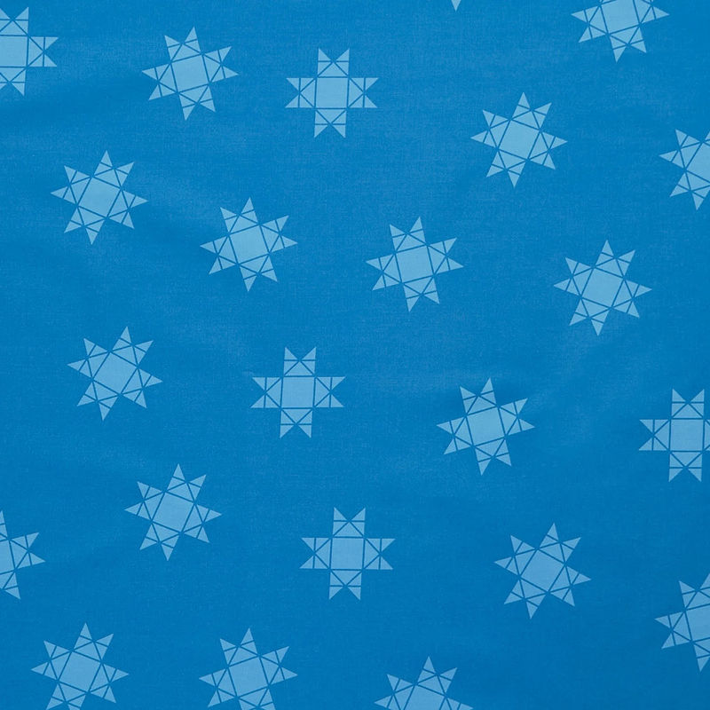 Missouri Star Quilt Backs - Tossed Missouri Star True Blue 110" Wide Backing