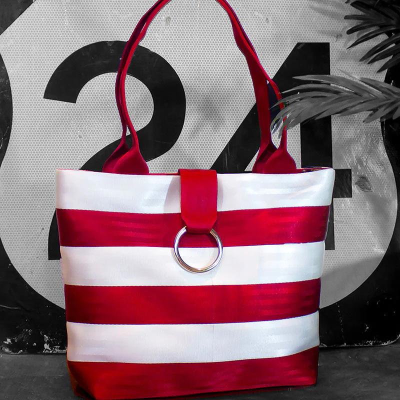 Market Tote Seat Belt Kit - Red/White Medium