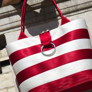 Market Tote Seat Belt Kit - Red/White Medium