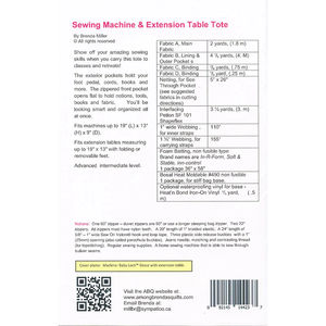 Sewing Machine & Extension Table Tote Pattern