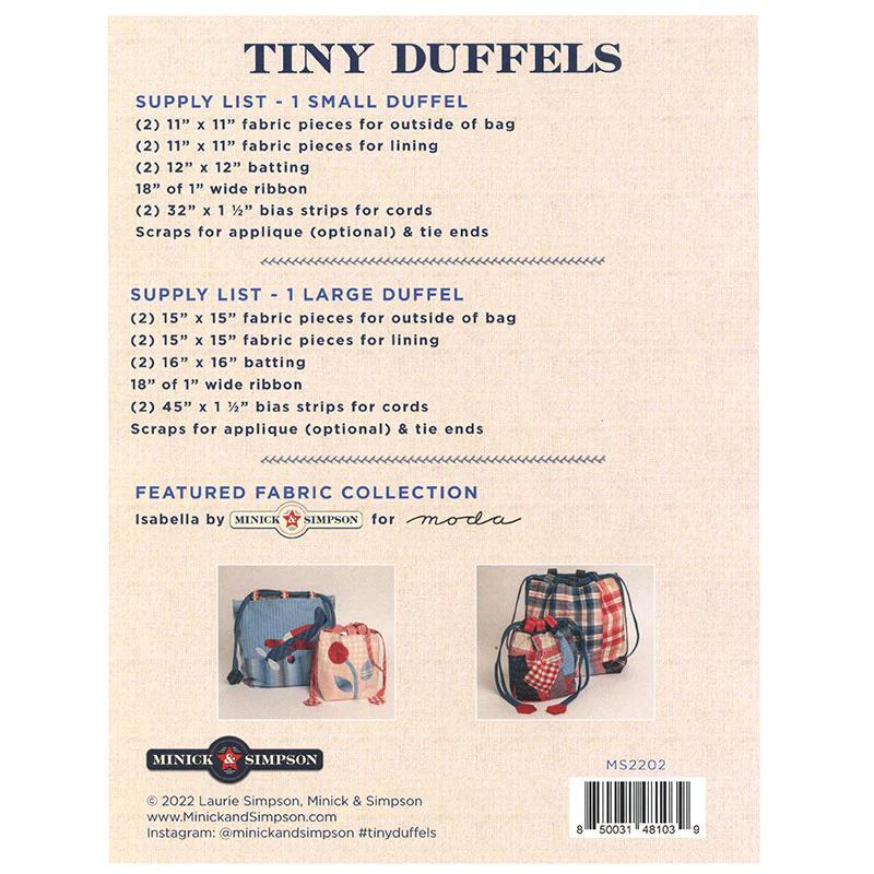 Tiny Duffles Pattern