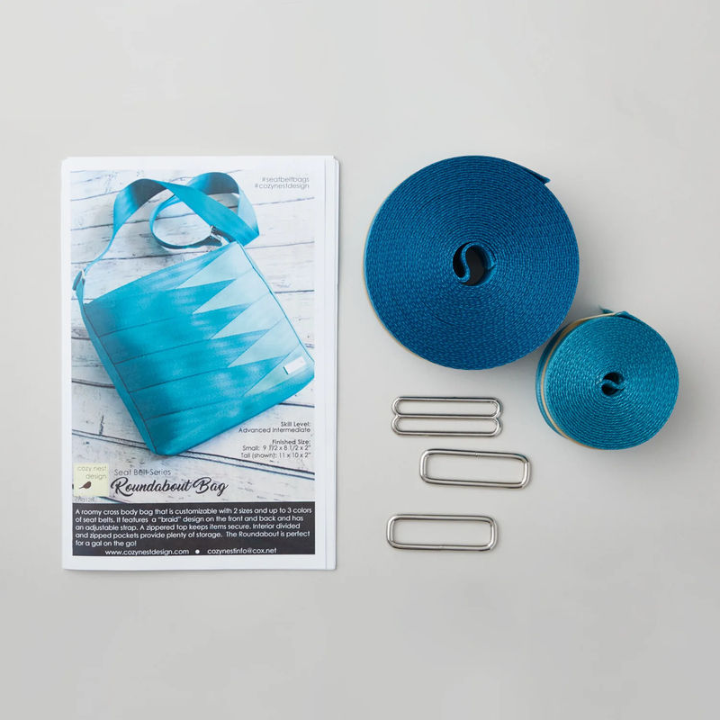 Roundabout Bag Seat Belt Kit - Tall Teal