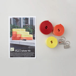 Pouch Trio & Wristlet Seat Belt Kit - Red/Orange/Yellow