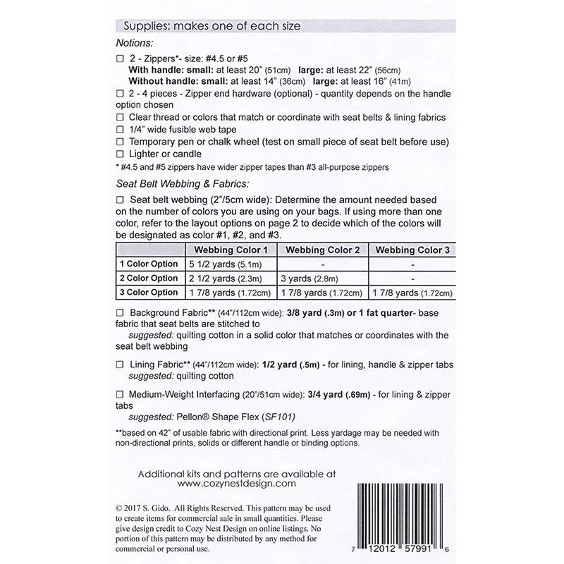 Cosmetic Bag Duo Seat Belt Pattern