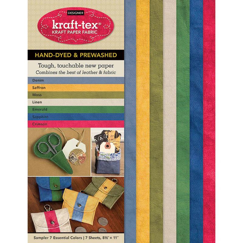 Kraft-tex Designer Sampler Sheets - 7 Essential Colors Hand-Dyed & Prewashed