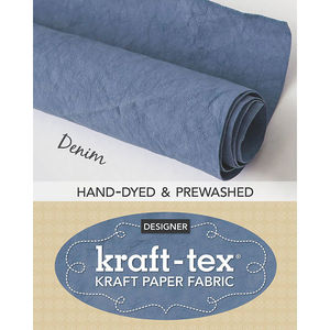 Kraft-tex Kraft Paper Fabric Roll - Denim Hand-Dyed & Prewashed