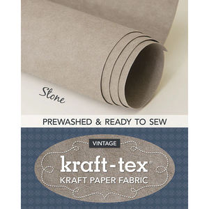 Kraft-tex Kraft Paper Fabric Roll - Stone Vintage Prewashed