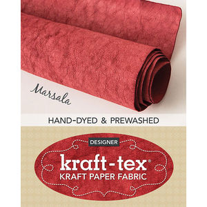 Kraft-tex Kraft Paper Fabric Roll - Marsala Hand-Dyed & Prewashed