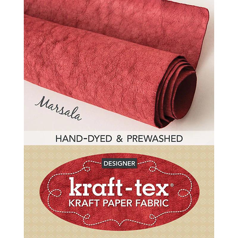 Kraft-tex Kraft Paper Fabric Roll - Marsala Hand-Dyed & Prewashed