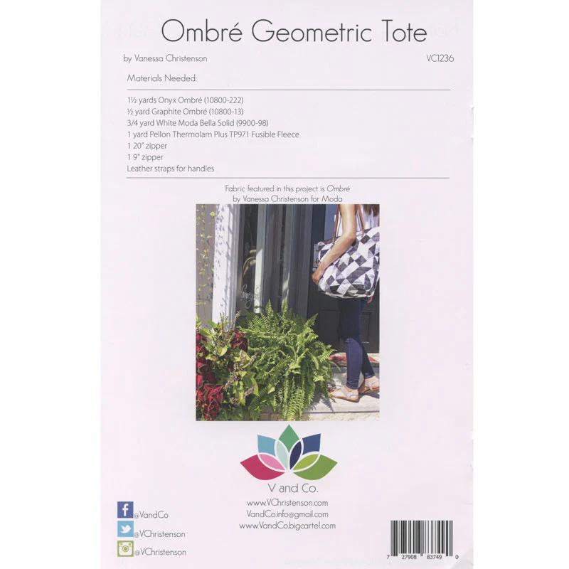 Ombre Geometric Tote Pattern