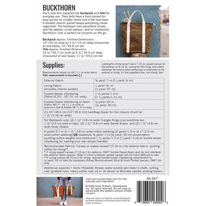 Buckthorn Backpack & Tote Pattern