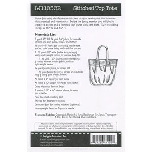 Crossroads Stitch Top Tote Pattern